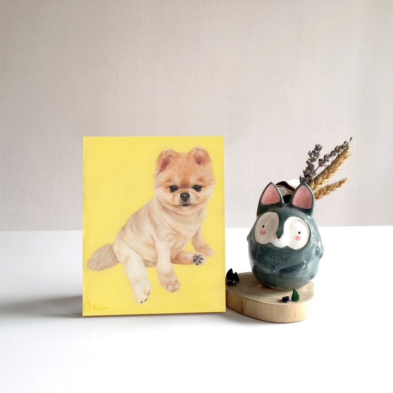 定制化油画宠物│纯手工绘制无框画│毛小孩│宠物│宠物肖像 - 订制画像 - 颜料 多色