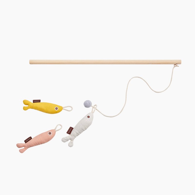 【tails&me 尾巴与我】海洋动物系列 逗猫棒组 - 玩具 - 棉．麻 多色