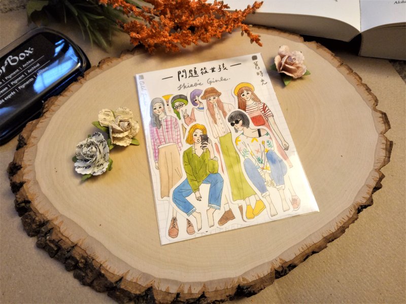 [旧时光] 女子贴纸组(8入) - 贴纸 - 纸 多色