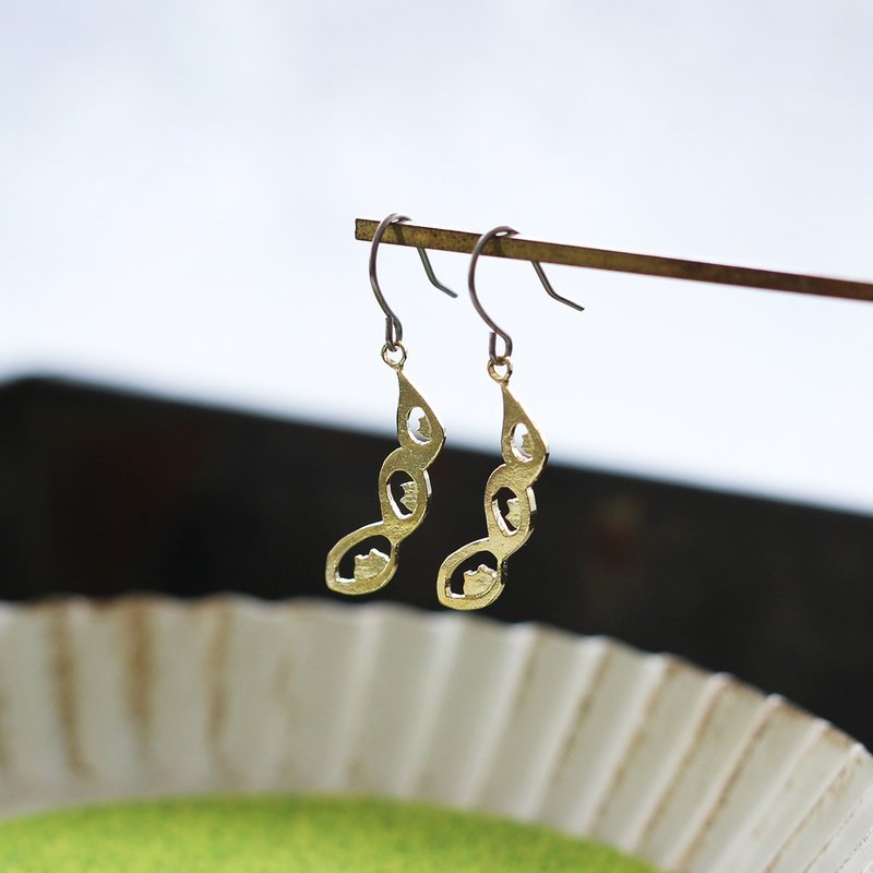 毛豆猫 | 耳环 | P319 - 耳环/耳夹 - 其他金属 金色