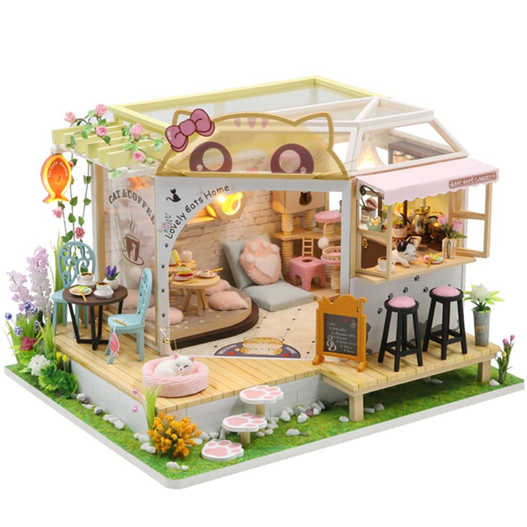 【小型DIY小屋】喵喵后花园│全台唯一总代理High-House袖珍屋 - 木工/竹艺/纸艺 - 木头 白色