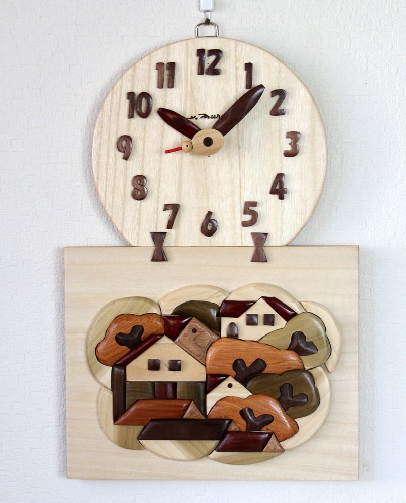 时钟 森林小屋 - 时钟/闹钟 - 木头 橘色
