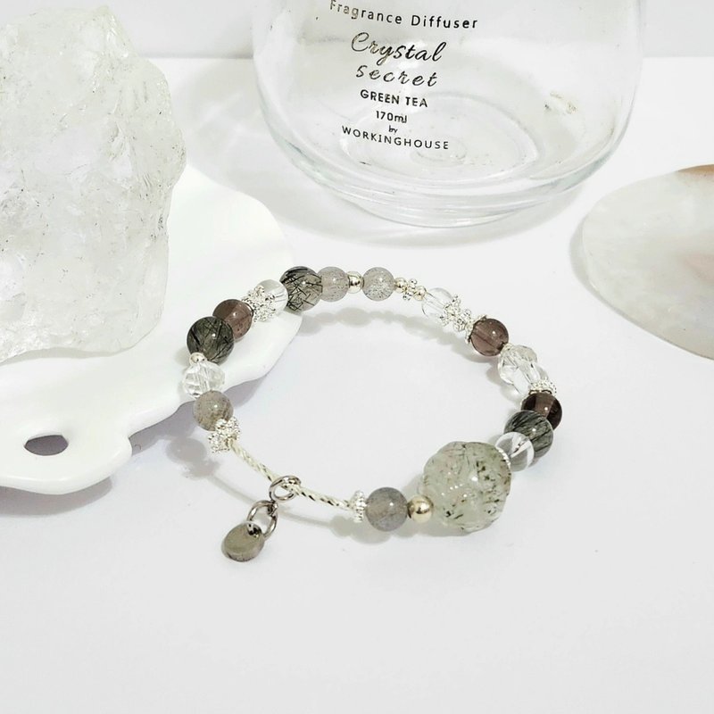 绿发晶满天星龙龟设计手链/助事业运、平衡情绪、增强直觉之水晶 - 手链/手环 - 水晶 绿色