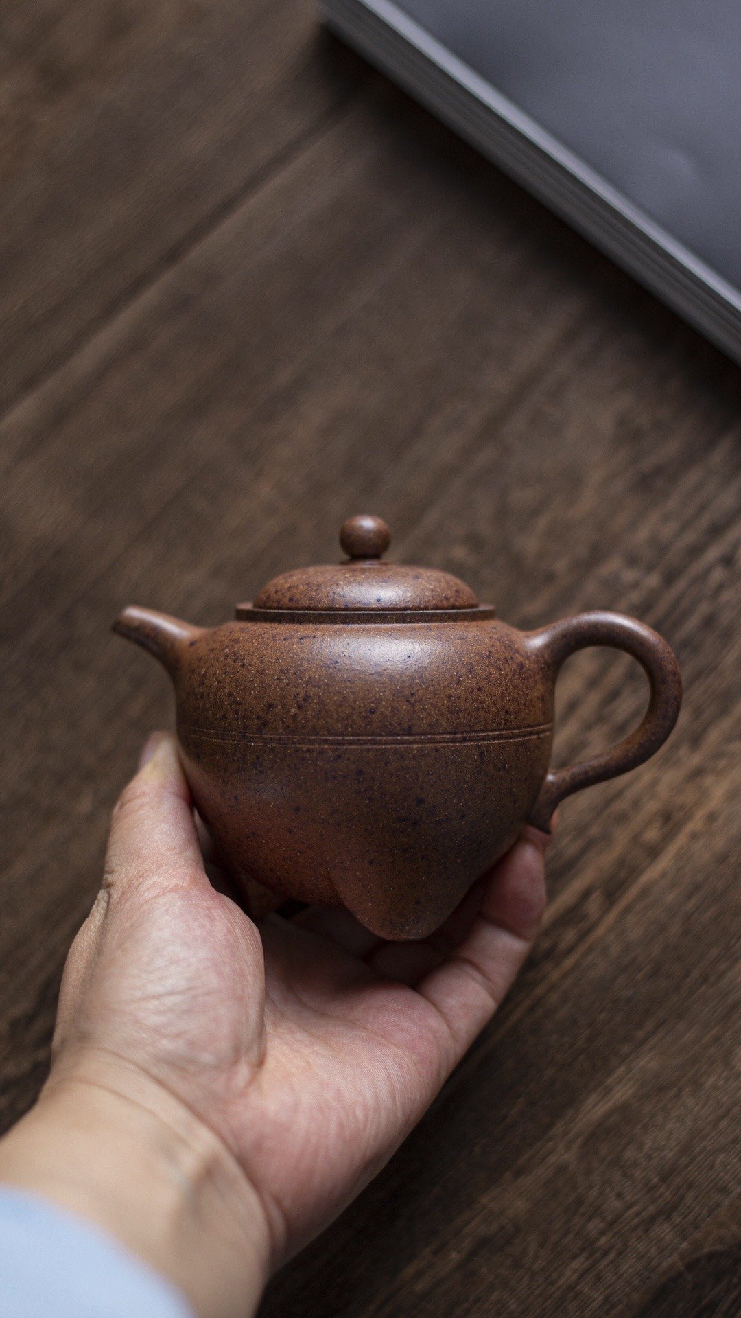 送礼紫砂壶茶壶清初陈鸣远素带壶  复刻版 2015年6月6日北京保利 - 茶具/茶杯 - 陶 灰色