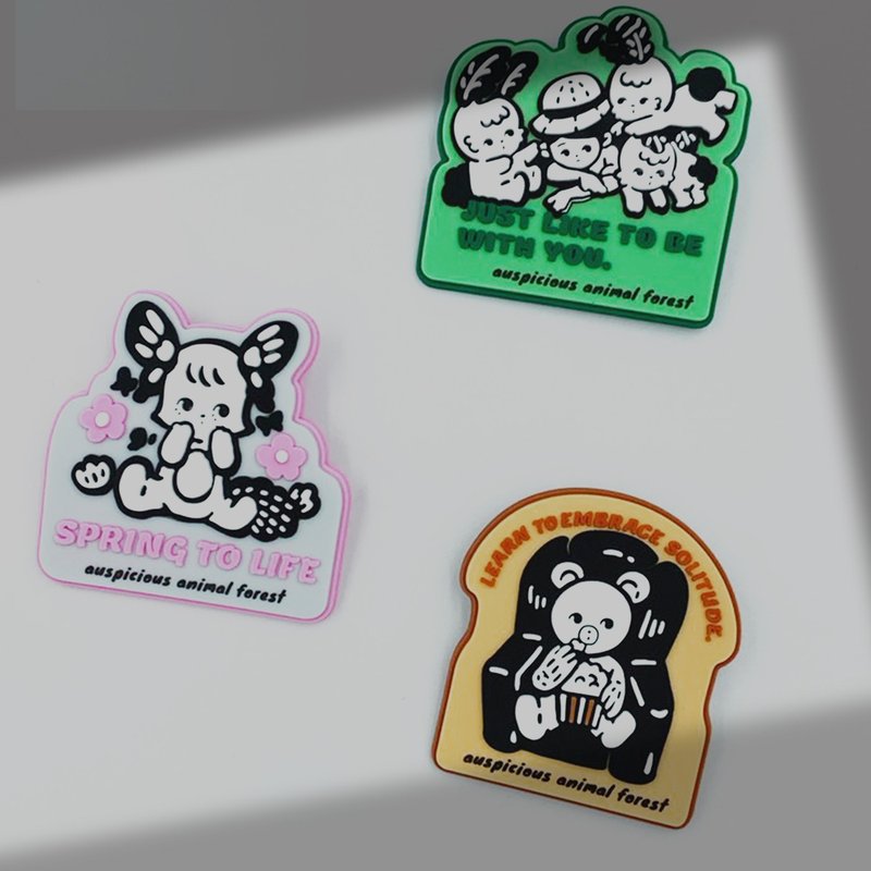 吉兽软胶别针 - 徽章/别针 - 橡胶 多色