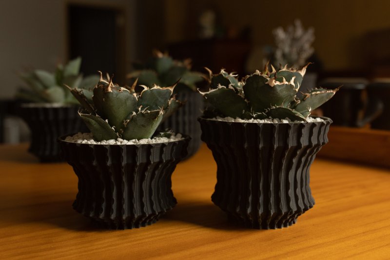 鬼脊系列 | 植木钵 | 块根 | 龙舌兰 | Oni-Ridge6510/0810 - 植栽/盆栽 - 其他材质 黑色