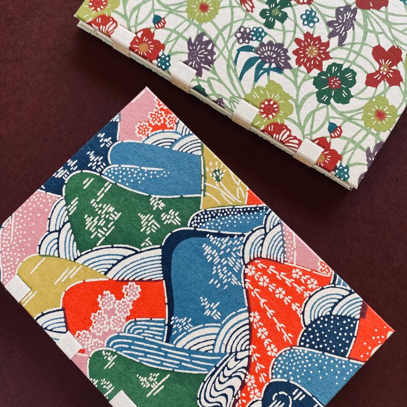 链式针迹留言簿 友禅范本染料纸 - 笔记本/手帐 - 纸 多色