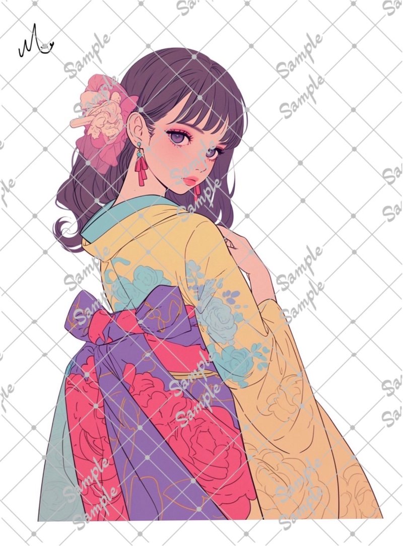 原创人物贴纸 8月新品 - 贴纸 - 纸 