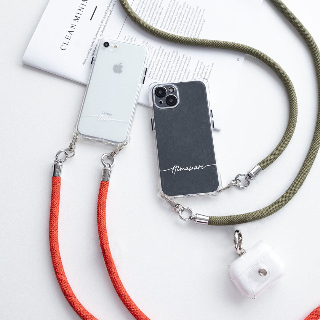 iPhone 限量智能手机保护壳带绳带 [TPU 透明保护壳带名称] 智能手机肩背明文​​ OS30U - 手机壳/手机套 - 塑料 透明