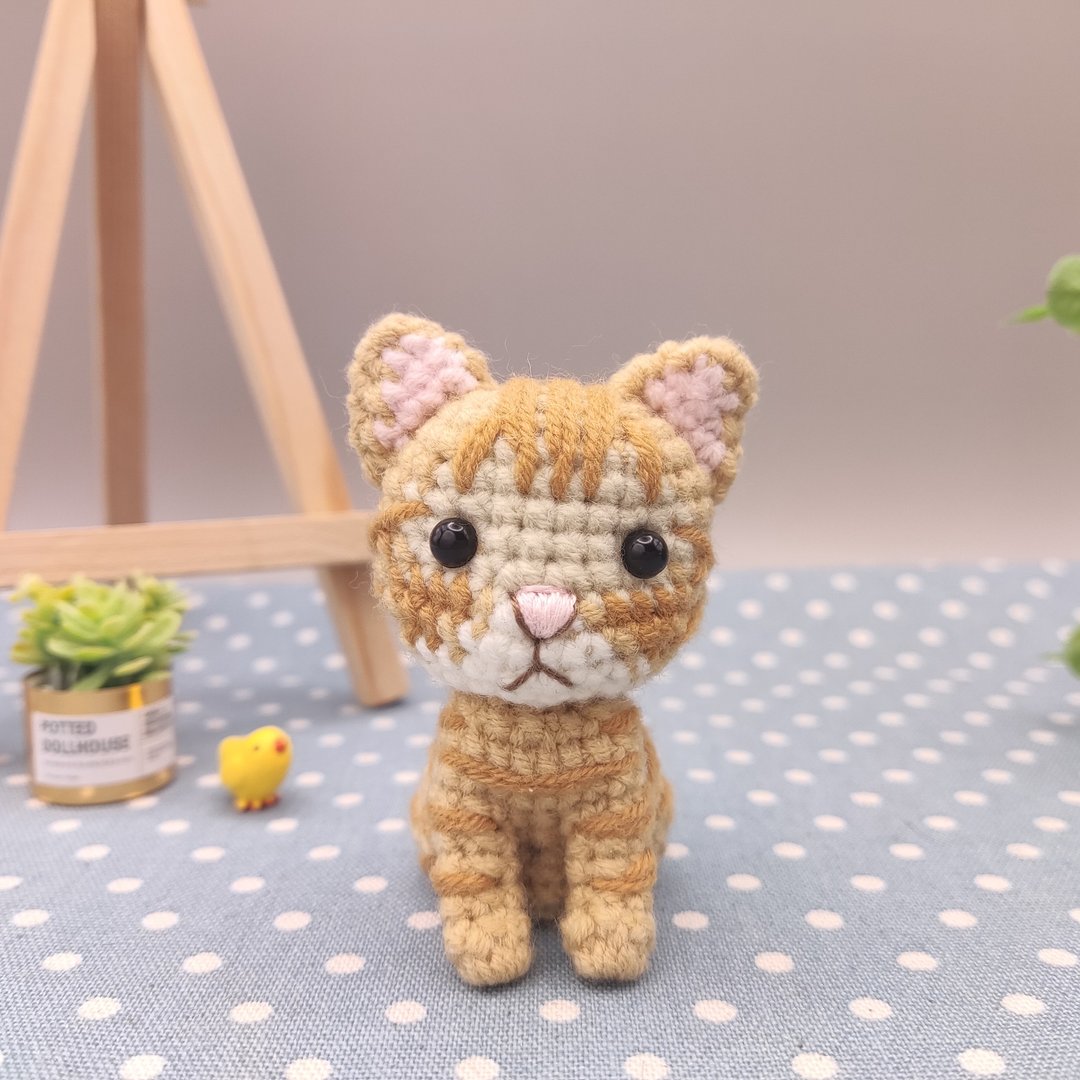 【现货】 小小一只 橘猫 纯手工 钩针编织娃娃 - 玩偶/公仔 - 其他人造纤维 橘色