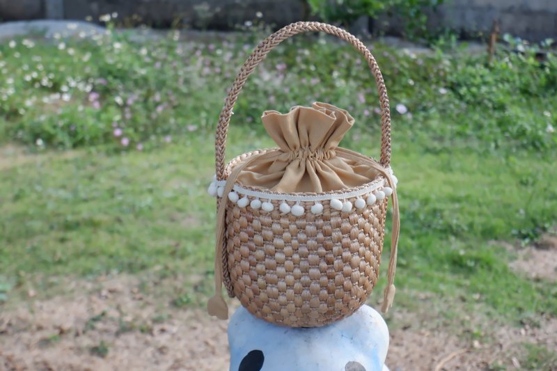 串珠抽绳包  编织袋   水葫芦编织袋 - 手提包/手提袋 - 植物．花 