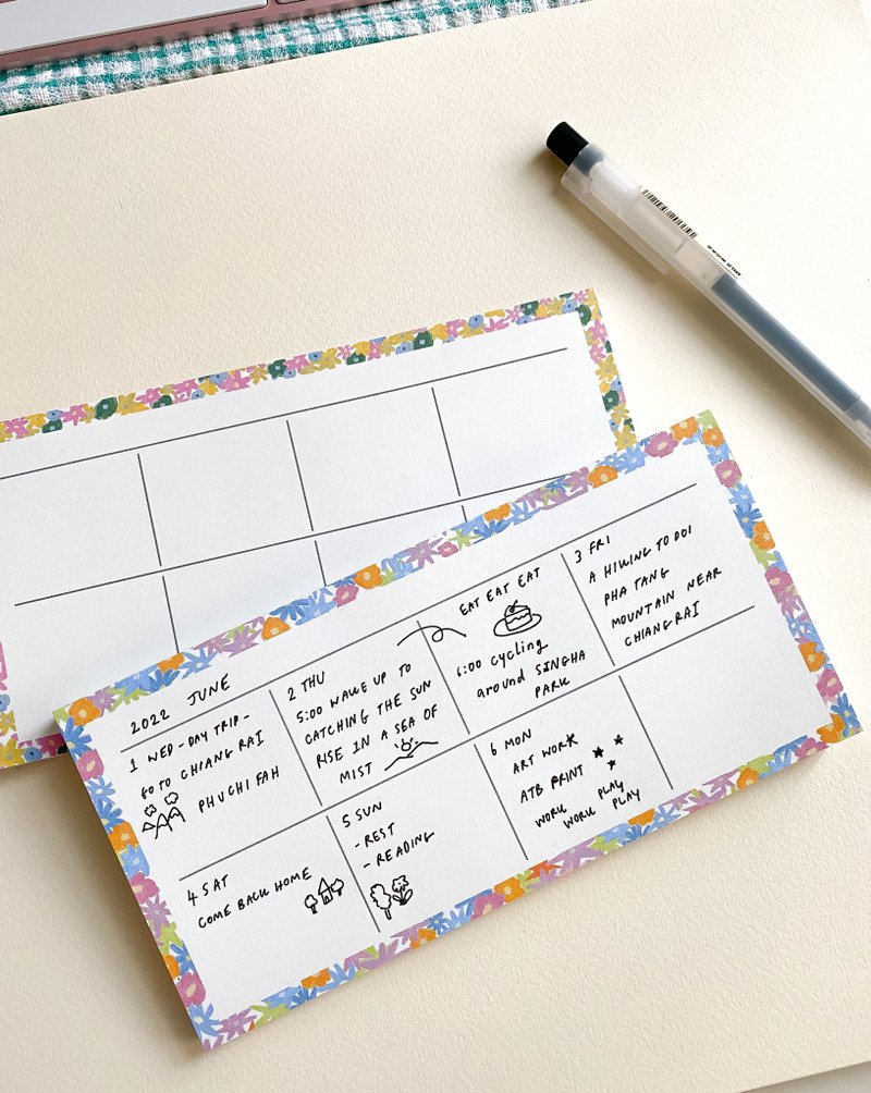 Daily-Weekly Planner - 便条纸/标签贴 - 纸 多色