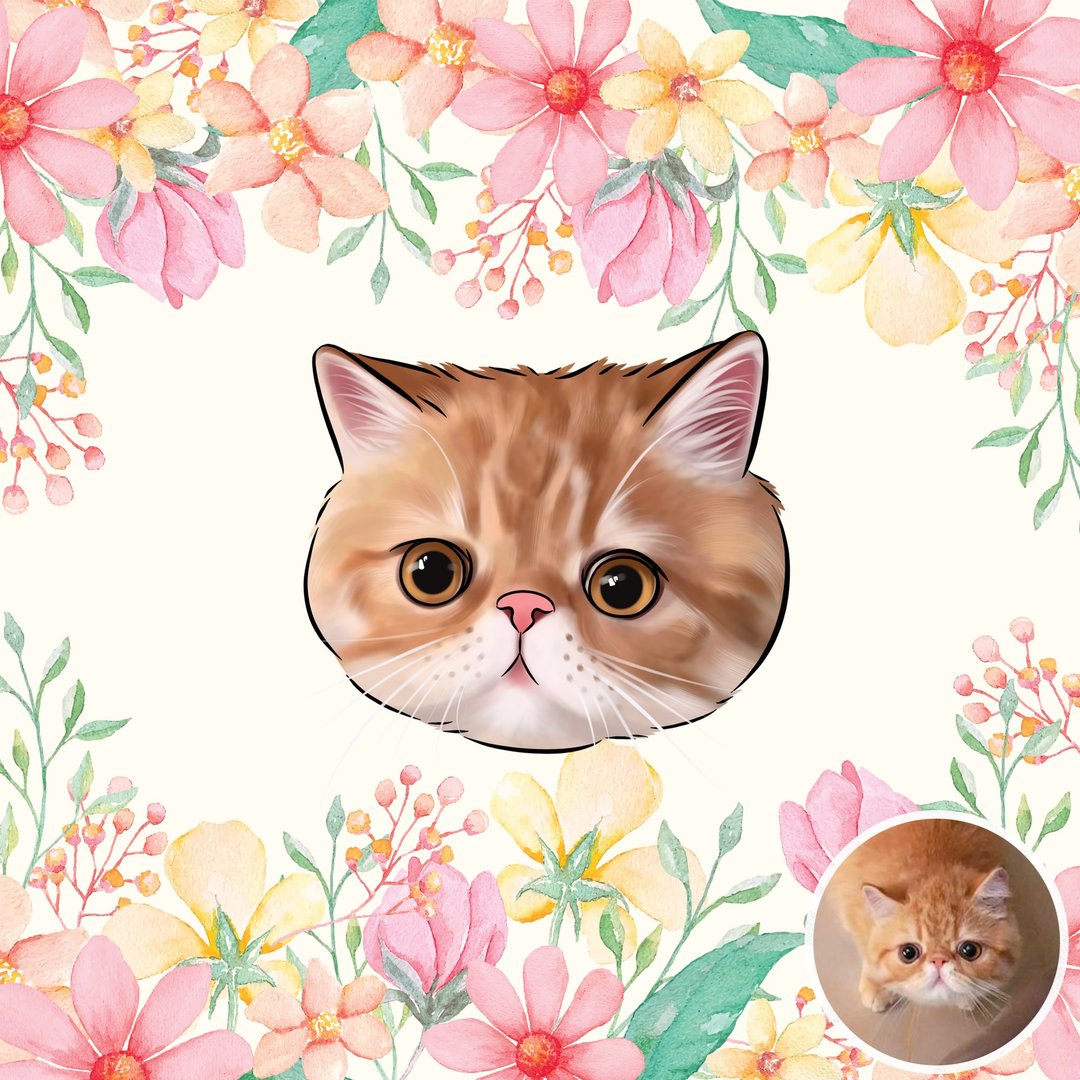 【定制似颜绘】卡通化 手绘 猫狗 毛孩 ⋯HG宠物头像⋯ - 订制画像 - 其他材质 