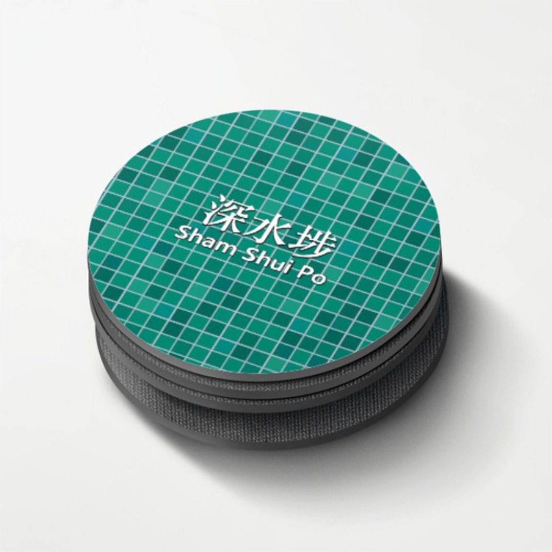 MTR港铁站 站点地标 圆形胶底隔热杯垫 | 香港特色文创系列 - 其他家具 - 塑料 