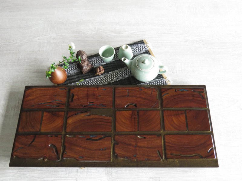 HO MOOD 解构系列—手作 原木仿石 茶盘 - 杯垫 - 木头 咖啡色