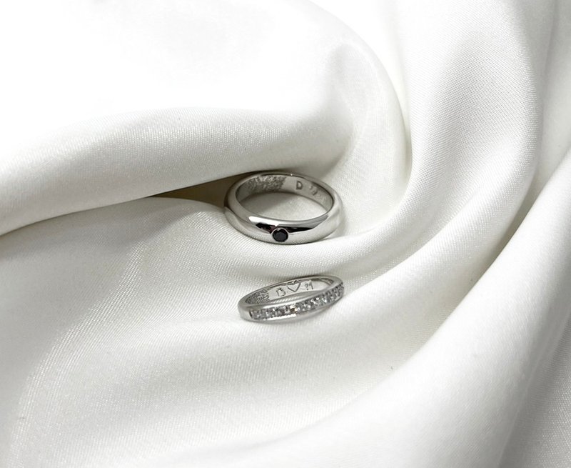 【定制化礼物】铂金 婚戒 对戒订制 - 戒指 - 贵金属 