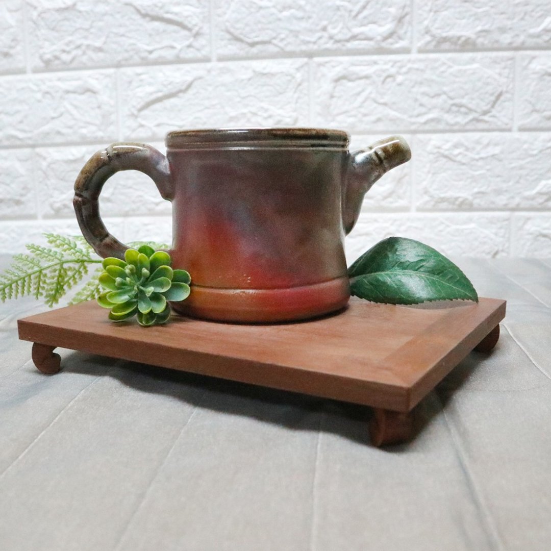金煤竹 手工柴烧 厚胎竹节茶海 公道杯 匀杯 250cc - 茶具/茶杯 - 陶 咖啡色