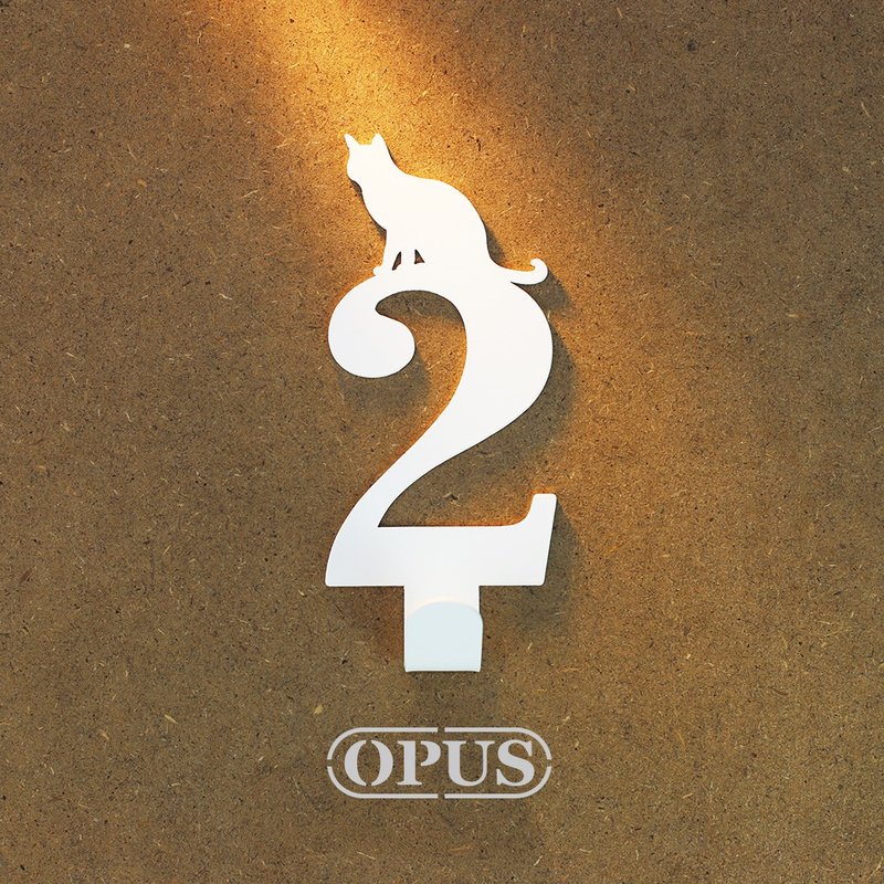 【OPUS东齐金工】当猫咪遇上数字2 - 挂勾(白)/壁饰挂钩/收纳无痕 - 墙贴/壁贴 - 其他金属 白色