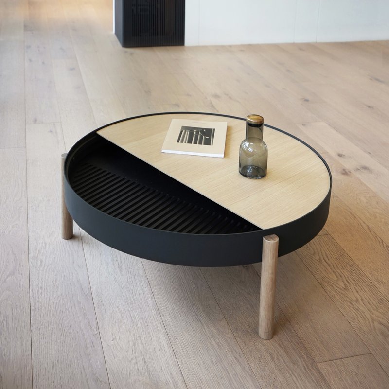 Grille 格栅圆几 | 茶几 | 白橡 | 胡桃木 - 餐桌/书桌 - 木头 橘色