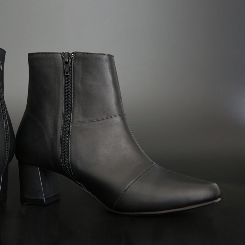 Ańika Boots 中踝靴(Black) | WL - 女款短靴 - 真皮 黑色