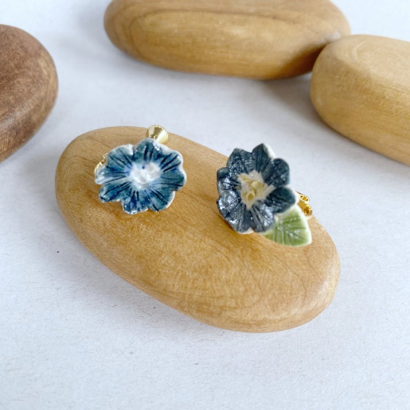 little flower / 陶瓷耳环 - 耳环/耳夹 - 陶 多色