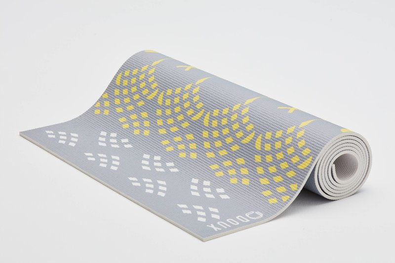 DOUX 经典几何设计瑜伽垫 (6mm) - Earth Gray - 瑜珈垫 - 其他材质 黄色