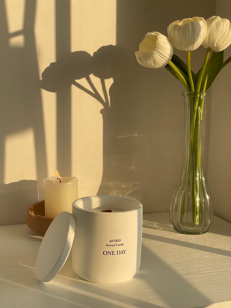 情约一天 - 100%大豆蜡蜂蜡香薰蜡烛 230g 礼物首选 - 蜡烛/烛台 - 其他材质 白色