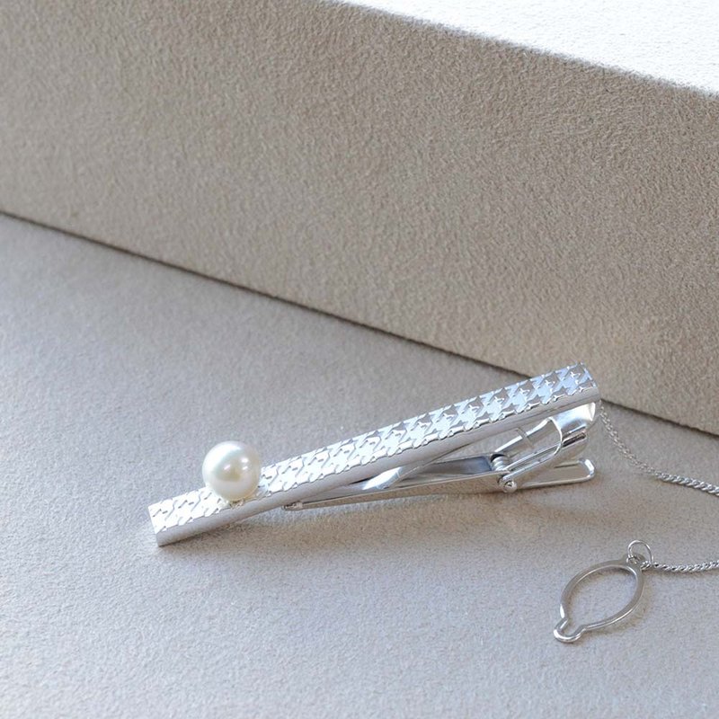 领带夹 akoya 珍珠 男士珠宝 礼物包装 - 领带/领带夹 - 珍珠 