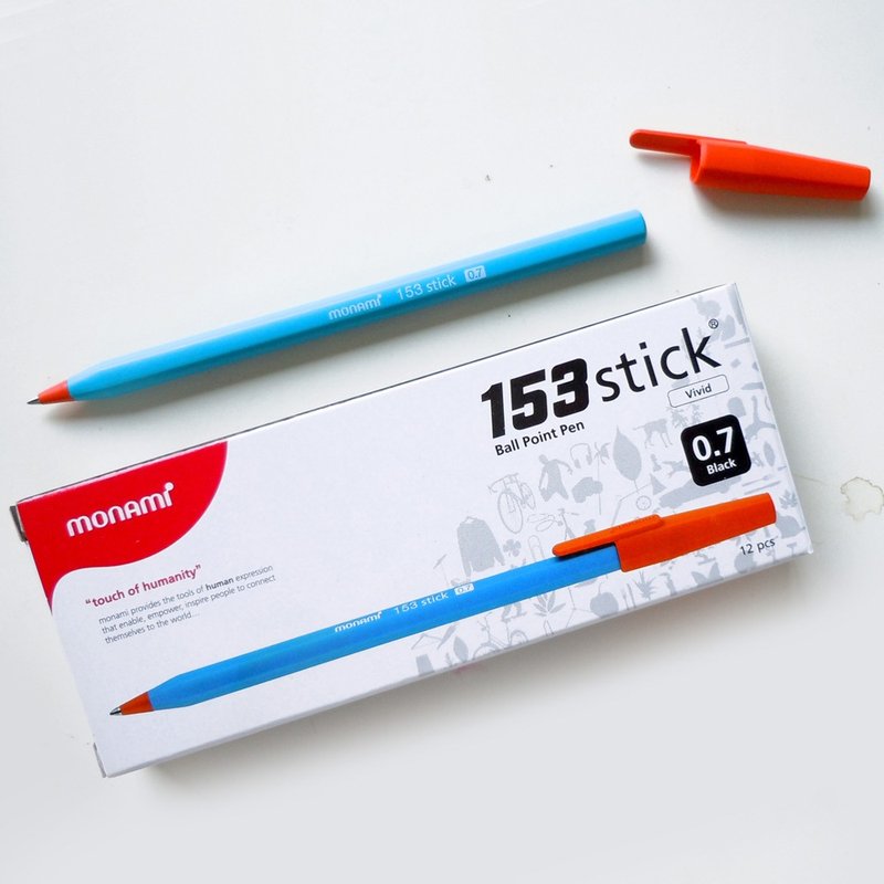 Monami-马卡龙六角0.7原子笔一打组-湖水蓝,MNM95151 - 圆珠笔/中性笔 - 塑料 蓝色