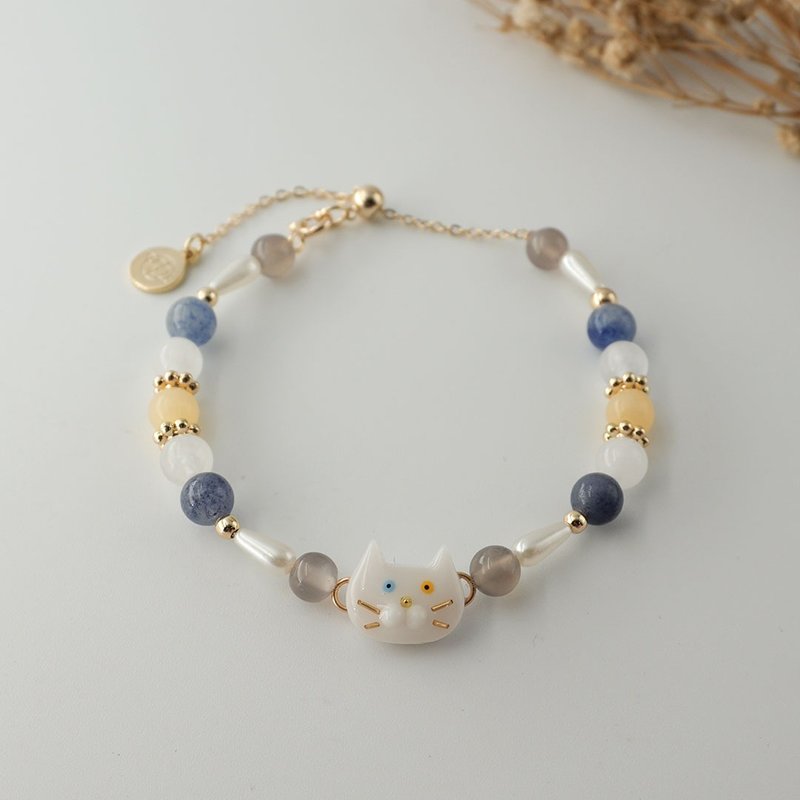 猫猫好朋友手链 | 白 - 手链/手环 - 树脂 白色