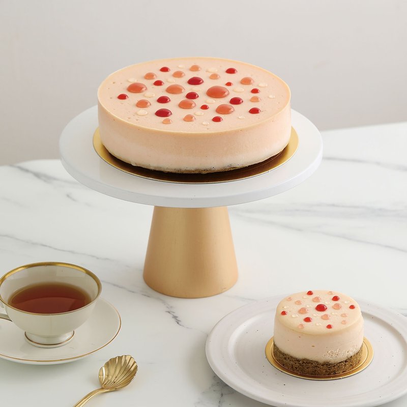 蜜桃伯爵起司6寸 - 蛋糕/甜点 - 新鲜食材 白色