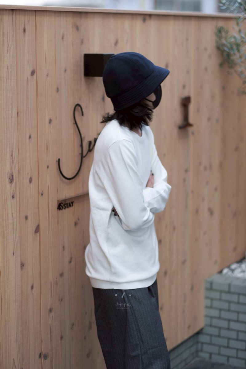 家计划圆领素毛衣 - 2色 - 白圆圆 - 女装针织衫/毛衣 - 其他人造纤维 白色