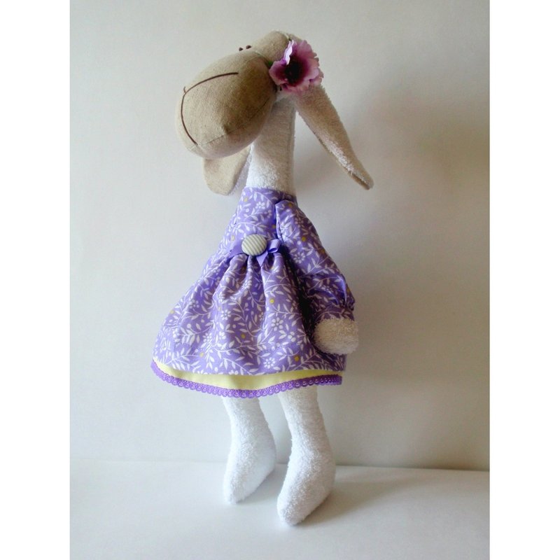 绵羊娃娃, 绵羊填充玩具, 绵羊玩具, 儿童生日礼物 - 玩偶/公仔 - 亚麻 紫色