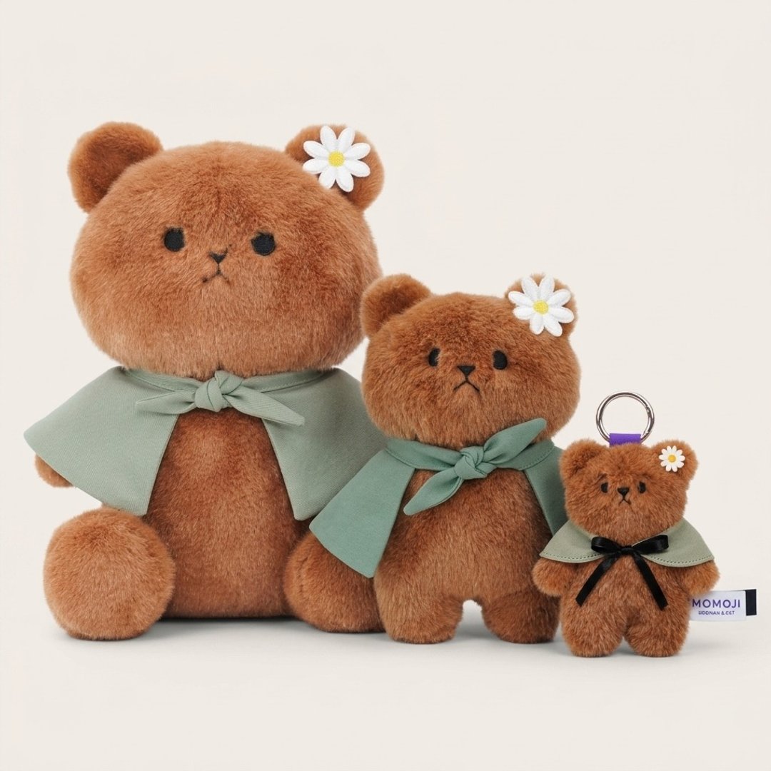 Bear Family (2-Brown Bear | Picnic Adventure) | Pet Plushies - 玩具 - 聚酯纤维 咖啡色