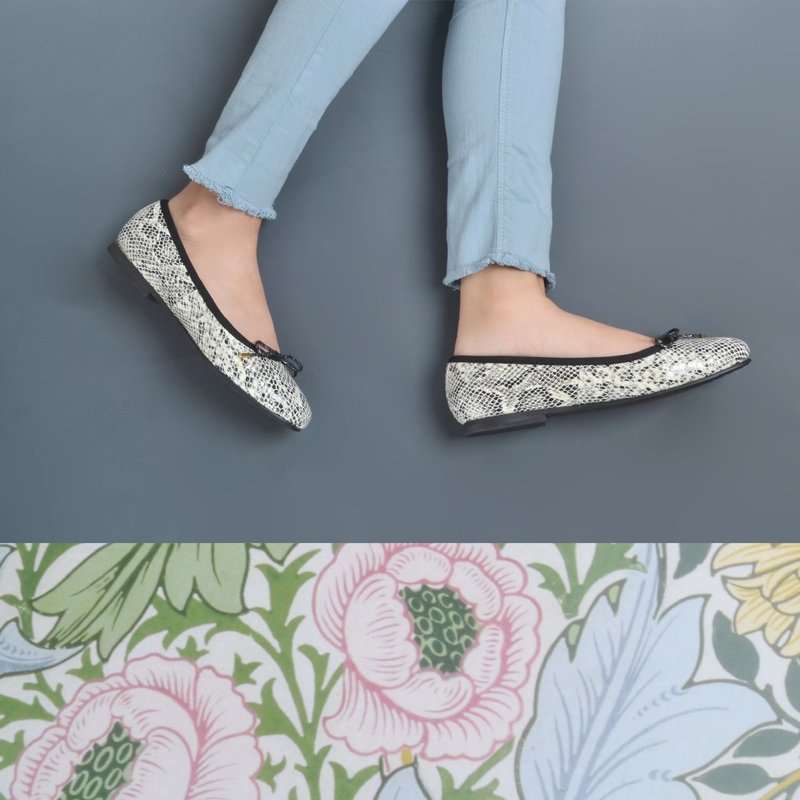 手工娃娃鞋 不分左右脚 黑龙 - 女款休闲鞋 - 真皮 灰色