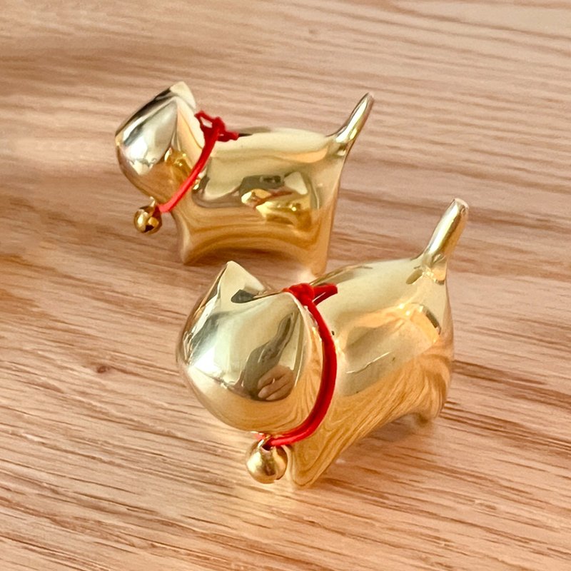 老匠人 疗愈系 黄铜猫咪装饰摆件 / 手玩件 - 摆饰 - 其他金属 金色