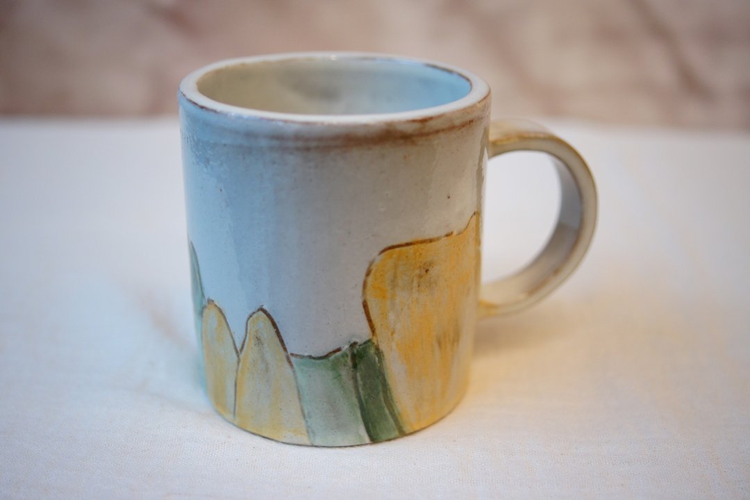 手作粉引马克杯 黄山四季 220ml 咖啡杯 手作陶杯 水杯 - 咖啡杯/马克杯 - 陶 多色
