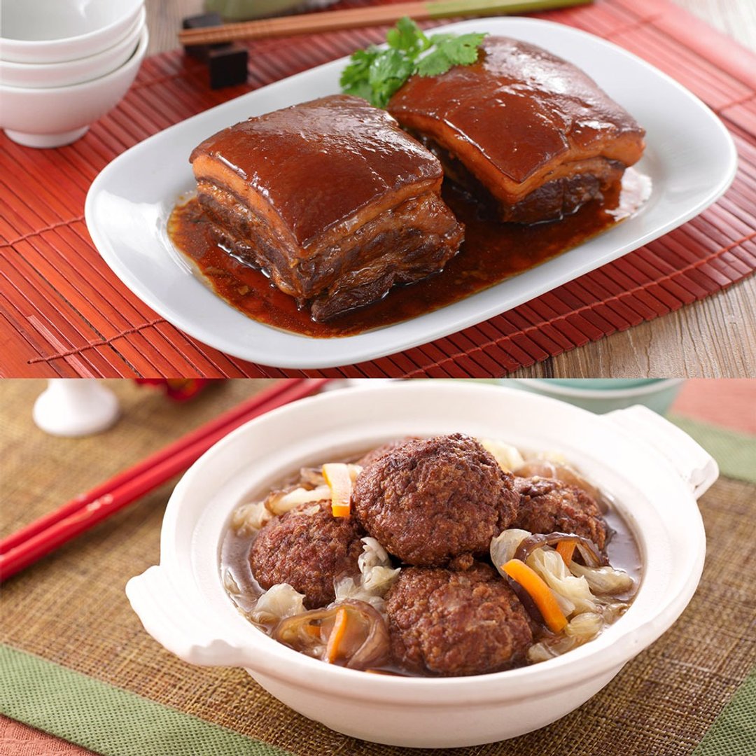【谌妈妈眷村菜】(红烧狮子头2000g+东坡肉500g)/组 - 料理包 - 其他材质 
