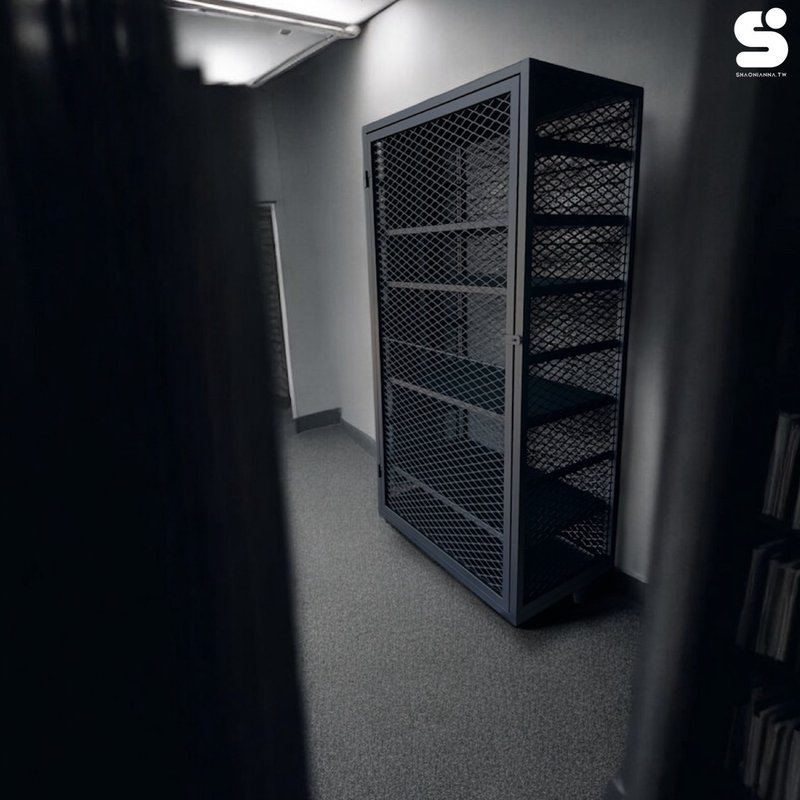 活动式层板收纳柜 150x90x50 消光雾黑 4层可调 器材收纳层架 - 置物架/篮子 - 其他金属 黑色