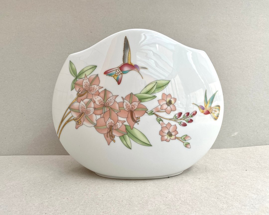 花瓶 Colibri Hutschenreuther 瓷器来自德国 20 世纪 80 年代 - 摆饰 - 瓷 多色