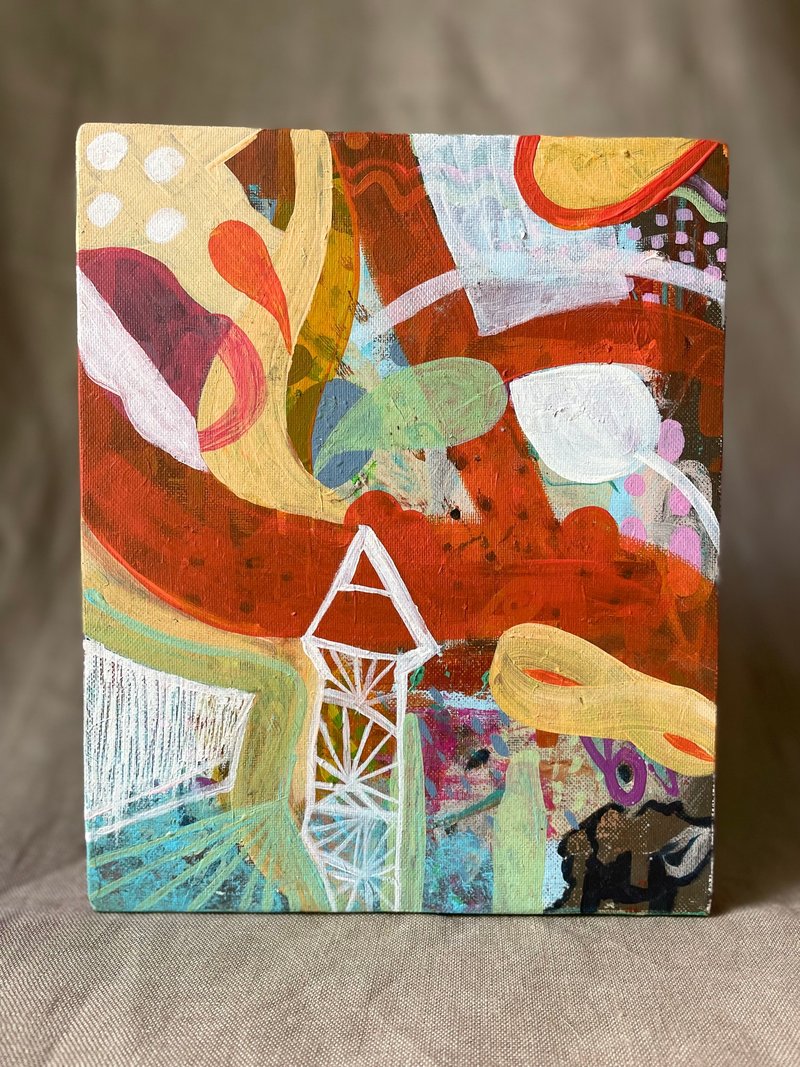 无题-艺术绘画，画布上的压克力颜料技术。 - 插画/绘画/写字 - 其他材质 多色