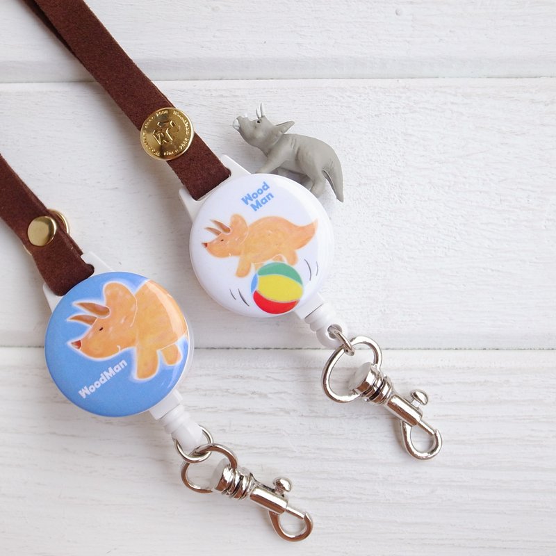 三角龙的特技,戴式伸缩票卡夹(双面图案) - 证件套/卡套 - 塑料 蓝色