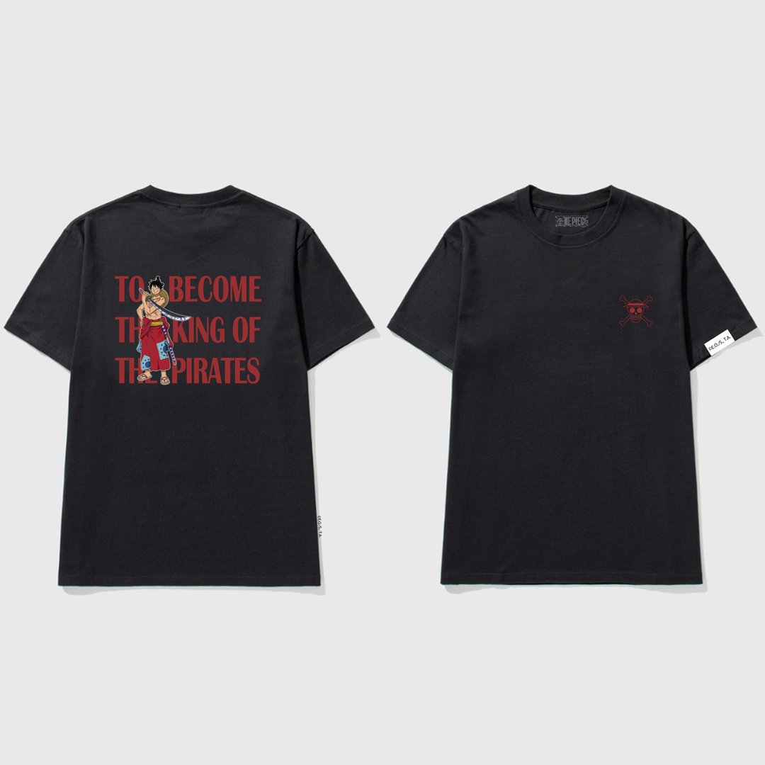【ONE PIECE】海贼王官方授权周边产品 重磅圆领T恤 和之国T恤 - 男装上衣/T 恤 - 棉 多色