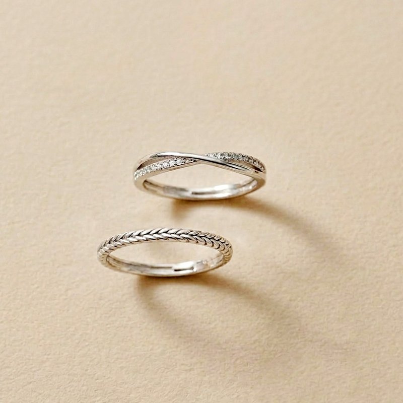 【织。光系列】925 纯银戒指 活动围 舒适配戴 生日礼物 - 戒指 - 纯银 银色