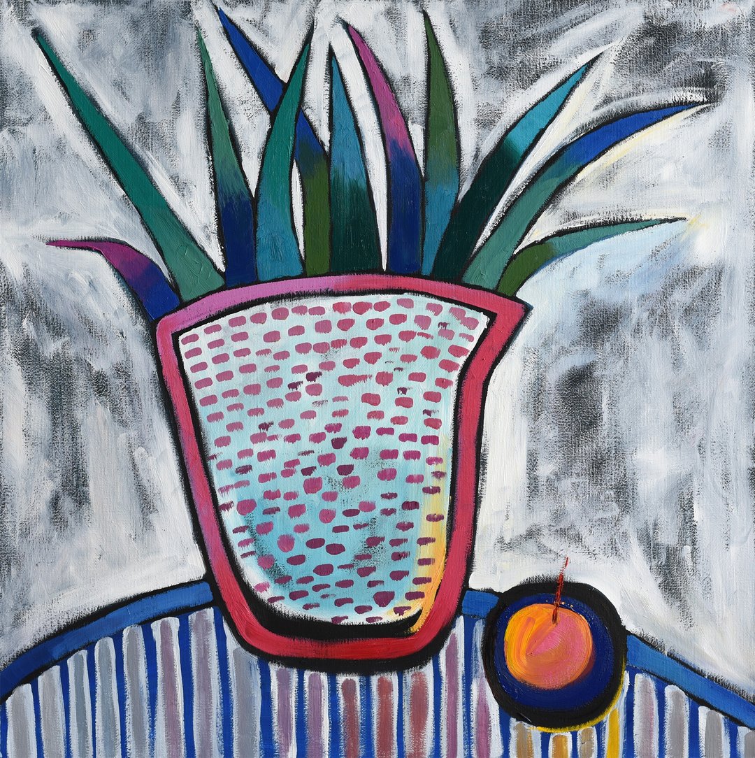 Reykjavik Bouquet - original artwork, painting oil on canvas - 海报/装饰画/版画 - 颜料 红色