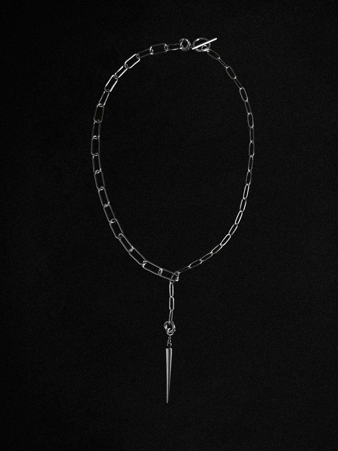 YARD YARN — Faye Necklace - 项链 - 不锈钢 银色