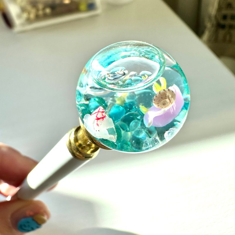 海蛞蝓 笔 - 钢珠笔 - 粘土 蓝色