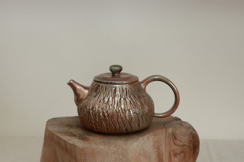 柴烧茶壶/爆裂纹/180ml/泷间拾光 - 茶具/茶杯 - 陶 