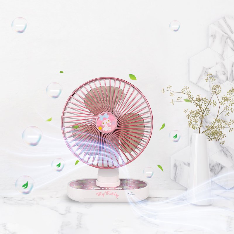 2 in 1 负离子空气净化器座枱风扇 - My Melody - 电扇 - 塑料 粉红色