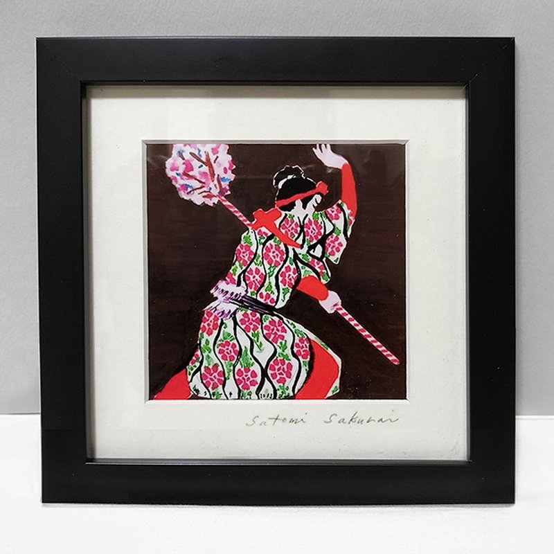 花四天 歌舞伎插画 艺术微喷精装挂画 - 海报/装饰画/版画 - 木头 黑色